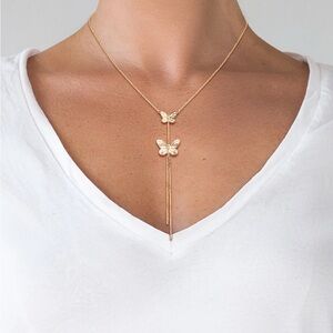 Elegant Gold Butterfly Necklace